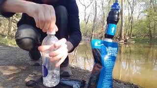 Sawyer Water Filter  How to Drink River Water [upl. by Acinnad639]