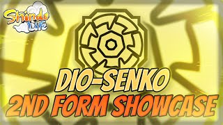 CODE MAX 2ND FORM DIO SENKO FULL SHOWCASE  Shindo Life [upl. by Lyj]