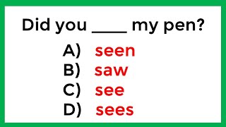 English Grammar Quiz ✍️  96 Cant Score 100 On This Quiz [upl. by Ynohtn]