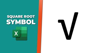 How to add a square root symbol in Excel [upl. by Percival448]