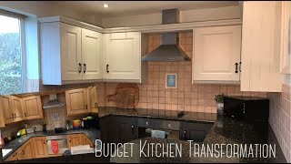 How to Paint Kitchen Cabinets  Chalk Paint  Budget Kitchen Transformation [upl. by Thomasina]