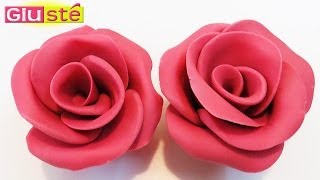 Astuce pour créer des roses en pâte à sucre sans moules TUTORIEL [upl. by Nicki]