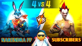 FUNNY CUSTOM 4V4 😂😂 NARENDRA GAMER 1M🤭🤭freefirelive shorts shortslive shortsfeed fflive [upl. by Sauer]