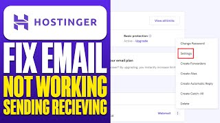 Hostinger Email Not WorkingSending Recieving FIX [upl. by Moscow]