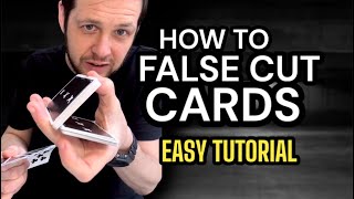 How to False Cut Cards Easy Tutorial LEARN 2 WAYS to make people think you are shuffling the deck [upl. by Clotilde331]