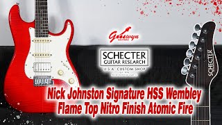 Schecter Custom Shop Nick Johnston HSS Atomic Fire  Sound Demo [upl. by Uahc]