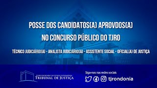 Posse dos candidatosa aprovadosa no concurso público do TJRO [upl. by Bhatt75]