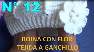 Como tejer la Flor N° 12 a crochet o ganchillo paso a paso para boinas y gorros [upl. by Cherye]