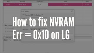 How to use LGUP to fix NVRAM Warning Err  0x10 on LG [upl. by Atneuqal]