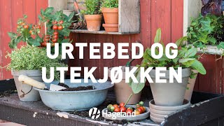 Urtebed og utekjøkken [upl. by Refennej]