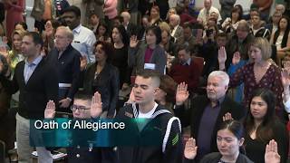 US Naturalization Ceremony at Arlington VA Central Library [upl. by Lorolla]