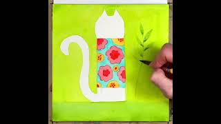 How to Watercolor Paint a Flower Sweater Cat [upl. by Taveda]