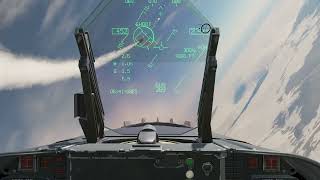 How to use FA18C M61 20mm Vulcan gun reticle with radar lock [upl. by Yekcaj274]