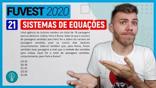 FUVEST 2020  Q21  Uma agência de turismo vendeu um total de 78 passagens para os   EQUAÇÕES [upl. by Kciderf308]