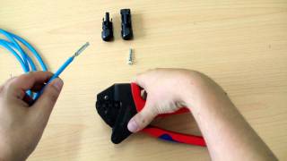 Instruction video how to terminate crimp a Lumberg LC4 contact with a Rennsteig Crimp Tool [upl. by Marucci]