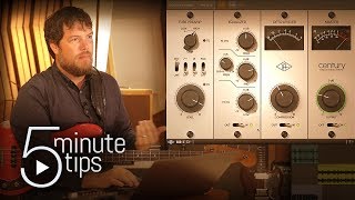 5Min UAD Tips Recording Electric Guitar amp Bass with Century Tube Channel Strip [upl. by Eiromem]