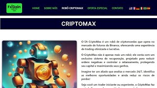 RELANÇAMENTO DO EA CRIPTOMAX  FXGAIN [upl. by Surazal884]