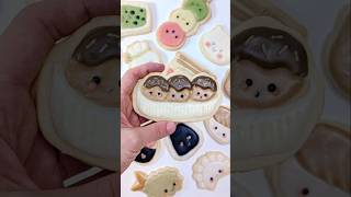 SUSHI TAKOYAKI DESIGN  cookies kawaii sushi satisfying ASMR sugarcookies takoyaki [upl. by Pearle]