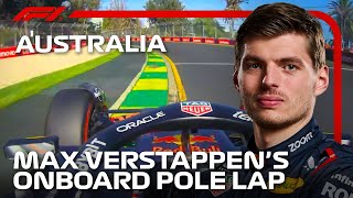 Max Verstappens Pole Lap  2024 Australian Grand Prix  Pirelli [upl. by Eirahcaz]