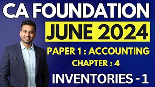 INVENTORIES  1  Ch 4  INTRODUCTION  CA Foundation Accounts June 2024  CA Parag Gupta [upl. by Lettie]