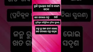 ରୁଢି ପ୍ରୟୋଗ ଓ ଅର୍ଥ odia grammar [upl. by Cantone105]