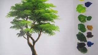 How to paint a tree in Acrylics lesson 5 [upl. by Tayyebeb]