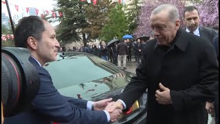 President Erdogan visits YRP Chairman Erbakan [upl. by Grizelda]