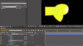 AE Basics 20 Shape Layers Part 4  Merge Paths [upl. by Letnohc]