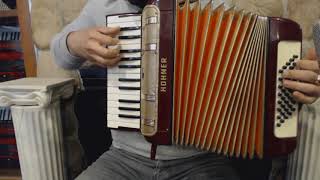 3300  Red Gold Hohner Starlet Piano Accordion MM 26 40 799 [upl. by Tella]