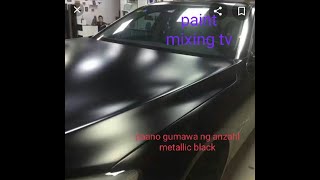 pagawa ng metallic black anzahl urethane paintpaint mixing tv [upl. by Annayram]