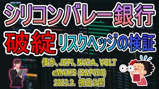 シリコンバレー銀行 破綻 リスクヘッジの検証 債券、JEPI、NVDA、VGLTeMAXIS SampP500 2023312損益公開 [upl. by Barbette]