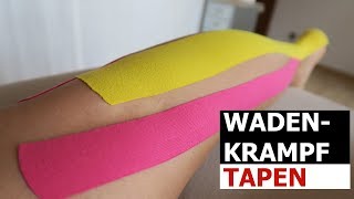 Kinesiology Taping Anleitung Wadenkrampf [upl. by Gnaht]