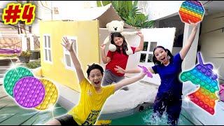 24 JAM DI RUMAH KARDUS APUNG 1 WARNA CHALLENGE POP IT DI KOLAM RENANG  Part 4 CnX Adventurers [upl. by Stanislas]