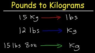 How To Convert From Pounds To Kilograms and Kilograms to Pounds [upl. by Leirvag654]