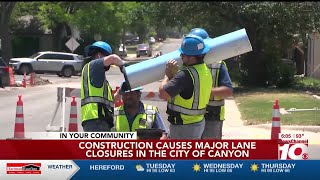 VIDEO Construction has caused major lane closures in the city of Canyon now affecting local bus [upl. by Theall902]