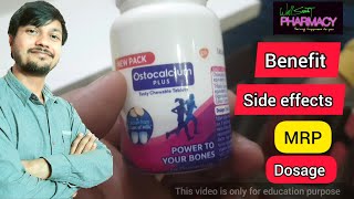 Ostocalcium plus tablet  Benefit  Side effects  MRP  How it works in body  Dosage [upl. by Lyckman]