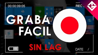 Como GRABAR PANTALLA de PC de BAJOS RECURSOS 2020  SIN LAG WINDOWS 10 [upl. by Laynad967]