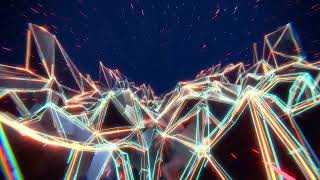 Flying Over Abstract Neon Surface Screensaver 4K [upl. by Eatnoid]