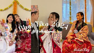 Bhai tika 2024 at folkestone  UK ma pahilo tihar 🥹  tiharvlog [upl. by Jarid]