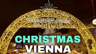 Vienna Christmas 2024 🇦🇹 Evening Walking Tour 4K HDR [upl. by Aikcin161]