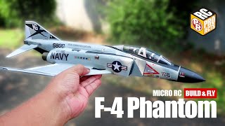 I Build F4 Phantom Micro RC Plane with Foam [upl. by Atis641]