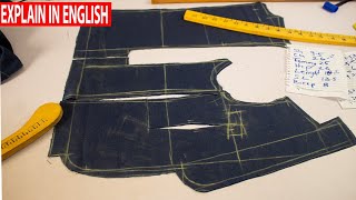 How to cut a SUIT JACKET step by step in ENGLISH [upl. by Eecal]