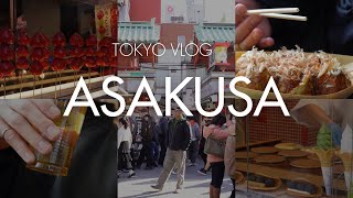 Tokyo Japan Vlog 🇯🇵 asakusa food kaminarimon sensoji  浅草でゆったりする休日 [upl. by Lacefield112]