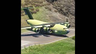 Very Extreme Giant C17 taking off from short runway [upl. by Kurtz]