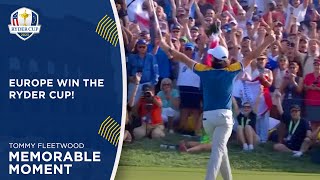 Tommy Fleetwood Wins the Ryder Cup for Europe  2023 Ryder Cup [upl. by Yendys]