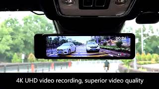 REDTIGER T700 Rear View Mirror Camera 11 4K UHD Front and 1080P Mirror Dash Cam Front and back [upl. by Nomma357]