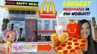 LARGEST McDonalds in the WORLD McDonalds Happy Meal Hairdorables toys unboxing McDonalds Playplace [upl. by Isbel]