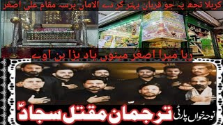 Tarjuman E Maqtal E Sajjad Rabba Mera Asghar Menu Yaad Bara Hun avay Muqam E Ali Asghar Karbala [upl. by Nigle]