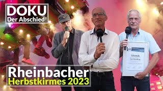 DOKU  RHEINBACHER HERBSTKIRMES 2023  Abschied vom Platzmeister Horst Reichling [upl. by Nereen206]