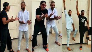 Ranveer Singh and Shikhar Dhawan recreate Khalibali hook step from Padmaavat [upl. by Cherice856]